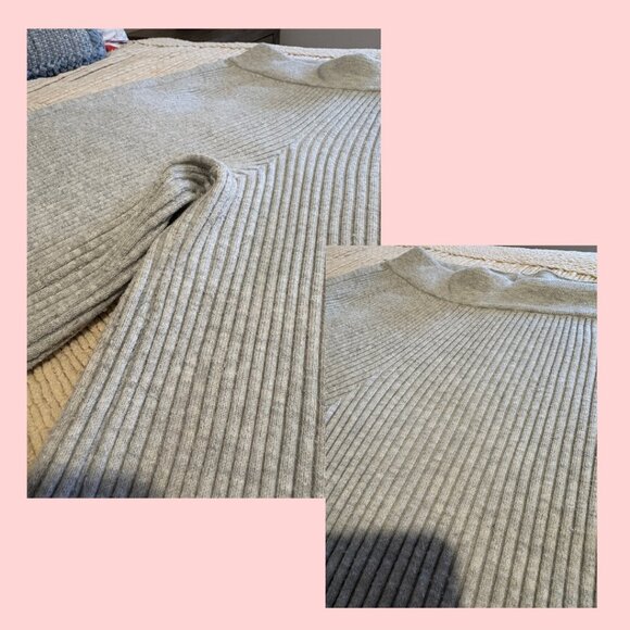 Aerie Gotta Jet! High Waisted Skater Pants, Light Grey, Size L - Picture 3 of 5